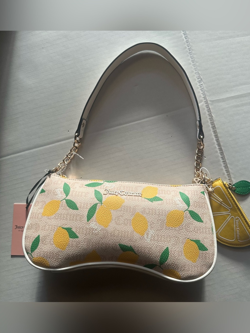 🍋 NWT Juicy Couture Fruitful Lemon Print Shoulder Bag & Coin Purse – Y2K Vibe! - Picture 11 of 16